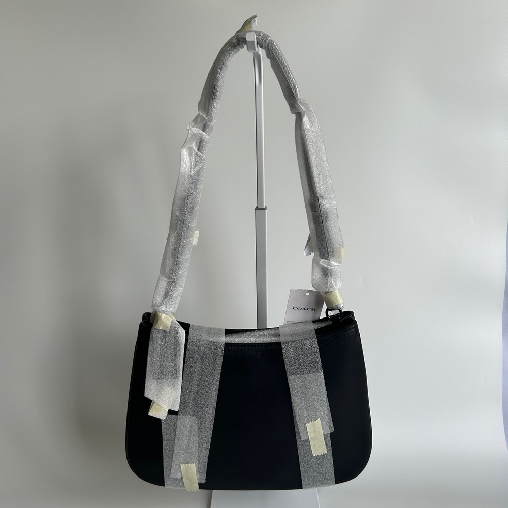 Coach Penelope CP101 Black Leather Shoulder Bag New - Picture 2 of 8